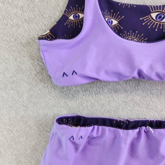 Kitty and Vibe Bikini Third Eye Reversible XS Scoop Top M2 High Rise Bottom - Picture 6 of 15